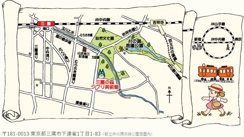 三鷹博物館井之頭公園地圖